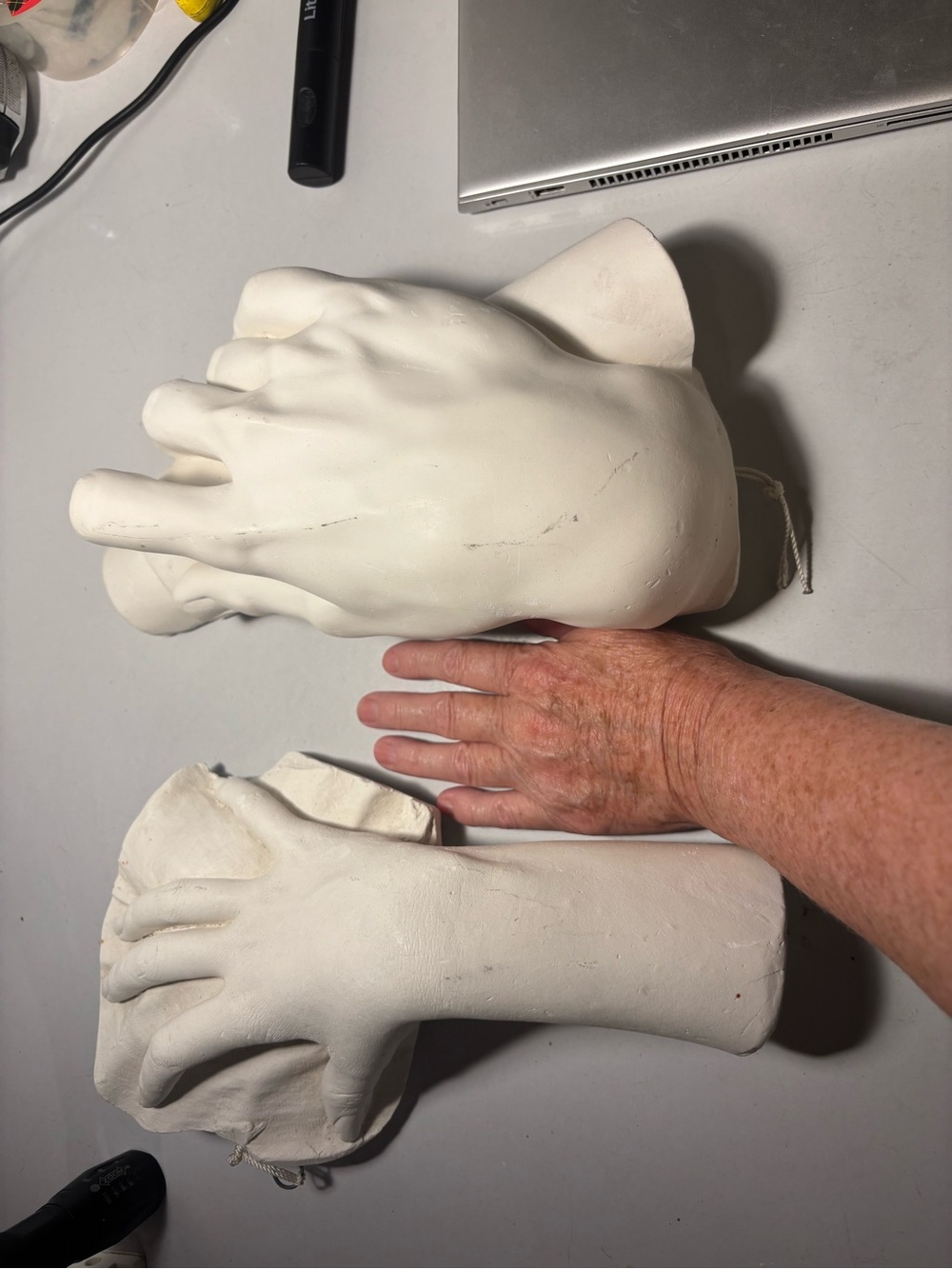 Cool Vintage Plaster Sculpture Hands Decor
